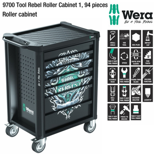 Trolley Wera 05150130001 WERA Tool Drawer Tool Rebel Roller Cabinet 1