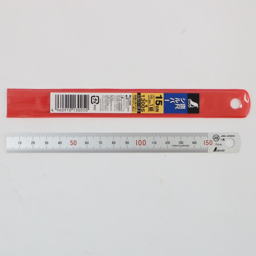 Penggaris Stainless Steel SHINWA Steel Ruler, 15 cm 13005