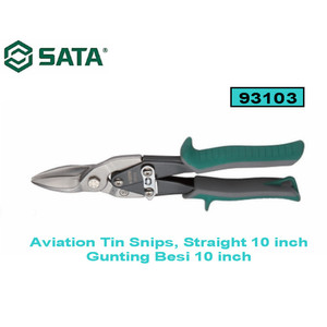 Gunting Besi 10" Lurus - Aviation Tin Snips Straight 93103 Sata Tools