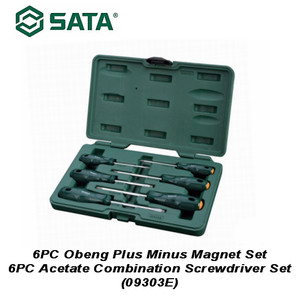 Obeng Magnetik Plus Minus 6 Pcs 09303E Acetate Screwdriver Sata Tools