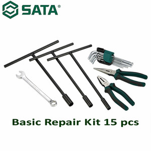 Tool Kit Set 15 Pcs Basic Repair Kit 06004M Paket Ekonomis Sata Tools