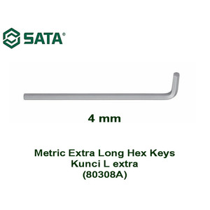 Kunci L 4.0 mm 80308A Metrik Extra Long Hex Key Sata Tools