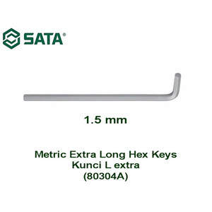 Kunci L 1.5 mm 80304A Metrik Extra Long Hex Key Sata Tools