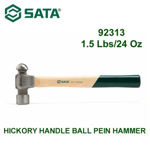 Palu Konde 92313 - Hickory Handle Ball Pein Hammer 1.5 Lbs/24 Oz Sata