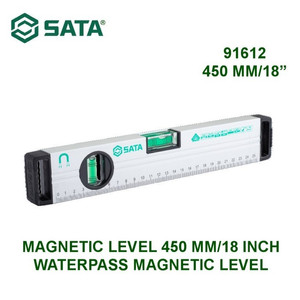 Waterpass Magnetic Level 91612 - Magnetic Level 450mm/18" Sata Tools