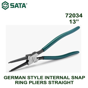 Tang Snap Ring Plier Internal Close Straight 13" 72034 Germany Ty Sata