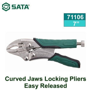 Tang Buaya 71106 Curved Jaw Locking Pliers 7" Easy Released Sata Tools