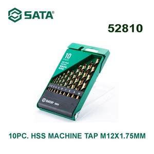 Mata Bor Tap Mesin 52810 - 10Pc. Hss Cobalt Drill Set Sata Tools