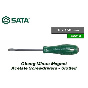 Obeng Minus Magnet 6 X 150 mm 62213 Slotted Screwdriver Sata Tools