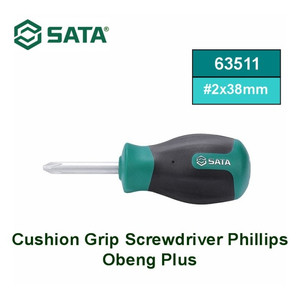 Obeng Plus Cebol 2 x 38 mm 63511 Cushion Grip PH Screwdriver Sata Tool