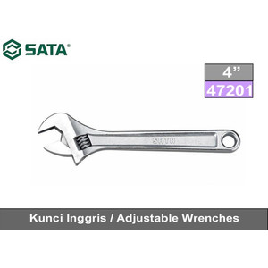 Kunci Inggris 4" / 100 mm 47201 Adjustable Wrench Sata Tools