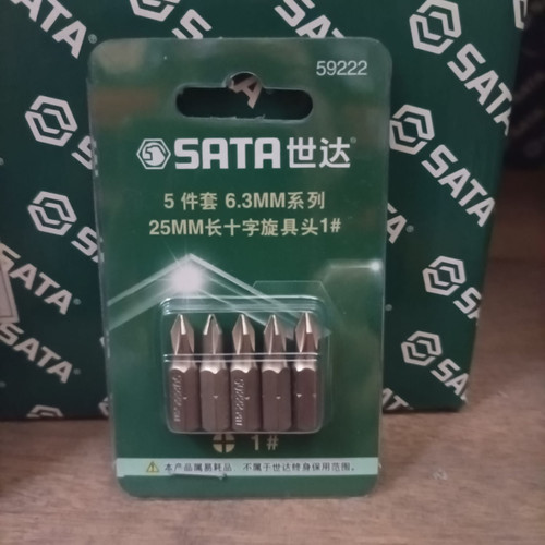 Mata Obeng Plus 59222 1/4" 25L Bit PH 1 X 25 mm - 5 Pc/Pack Sata Tools