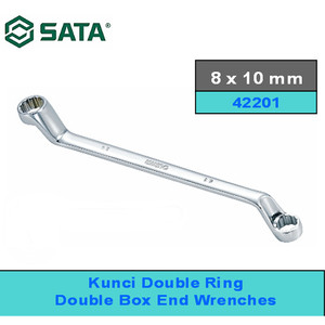 Kunci Double Ring/Double Box End Wrench 8 mm X 10 mm 42201 Sata Tools