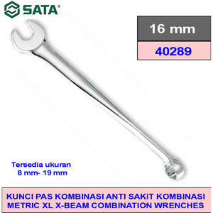 Kunci Ring Pas Anti Sakit 16mm Xl X-Beam 40289 Sata Tools