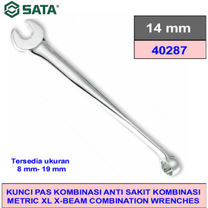 Kunci Ring Pas Anti Sakit 14 mm Xl X-Beam 40287 Sata Tools