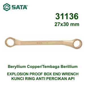 Kunci Ring Anti Percikan Api 31136 27 X 30 mm Box End Wrench Sata Tool