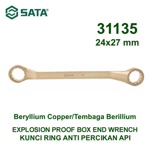 Kunci Ring Anti Percikan Api 31135 24 X 27 mm Box End Wrench Sata Tool