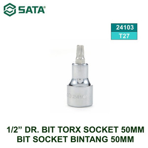 Mata Sok Bit Bintang 24103 1/2” Bit Torx T27 Socket 50 mm Sata Tools