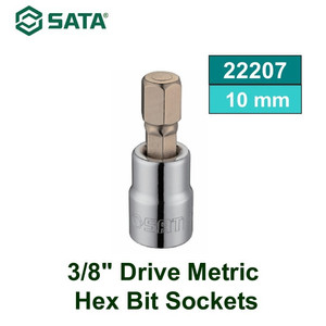 Mata Sok Bit Hex 10 mm 22207 - 3/8" Dr. Bit Socket Hex Sata Tools