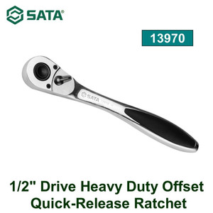 Gagang Kunci Sok 13970 1/2" Offset Quick-Release Ratchet Sata Tools