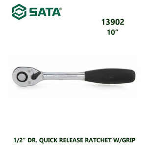 Gagang Kunci Sok 13902 1/2” Dr. Quick Release Ratchet W/Grip 10" Sata