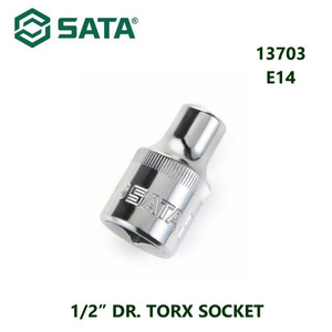 Kunci Shock Mata Sok Bintang 13703 1/2" Dr. Torx Socket E14 Sata Tools