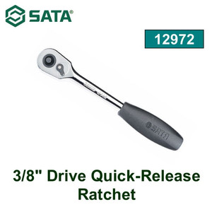 Gagang Kunci Sok 12972 3/8" Dr. Quick-Release Ratchet Sata Tools