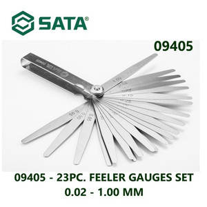 Kunci Stel Klep / Ukur Kerapatan 23 Pcs 09405 Feeler Gauges Sata Tools