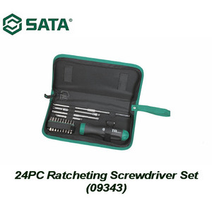 Obeng T Ratchet 26 Pcs 09343 Screwdriver Set Sata Tools