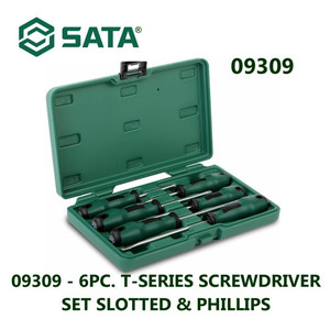 Obeng Plus Minus 6 Pcs 09309 Screwdriver Set (-) & (+) Sata Tools