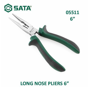 Tang Lancip 150 mm 6" 05511 Long Nose Pliers Sata Tools