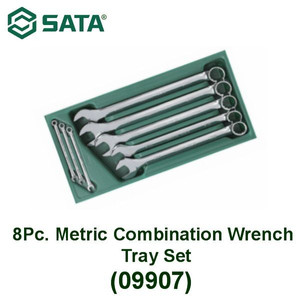 Kunci Ring Pas 8 Pcs Metrik 09907 Combination Wrench Tray Sata Tools