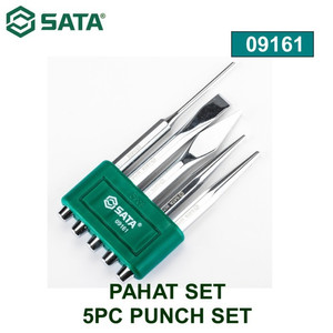 Pahat Besi Ketok 5 Pcs 09161 - 5 Pcs Punch & Chisel Set Sata Tools