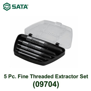 Mata Bor Ekstraktor 5 Pcs 09704 Fine Threaded Extractor Set Sata Tools