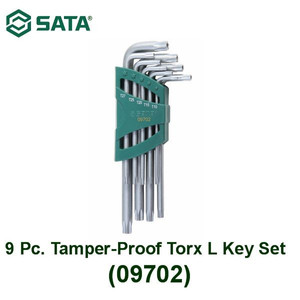 Kunci L Bintang 09702 9 Pcs Long Torx Hex Key Tamper-Proof Sata Tools