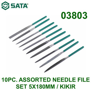 Kikir 5 X 180mm 03803 10Pcs Assorted Needle File Set Sata Tools