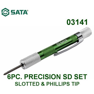 Obeng Presisi 03141 6Pc Precision Screwdriver Sl- Ph+ Tip Sata Tools