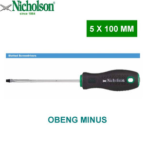 Obeng Minus 5 X 100 Mm- Slotted Screwdriver Nicholson