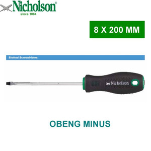 Obeng Minus 8 X 200 Mm - Slotted Screwdriver Nicholson