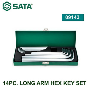 Kunci L Panjang 14 Pcs 09143 - 14Pc. Long Arm Hex Key Set Sata