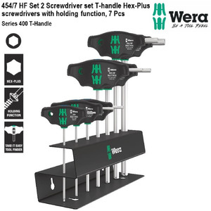 Kunci T Hex-Plus HF Set Wera 05023453001 HF T-Handle Screwdriver 7 Pc