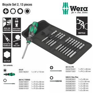 Tool Kits Sepeda Set 13 Pc Wera 05004171001 Toolkits Bicycle Set 2