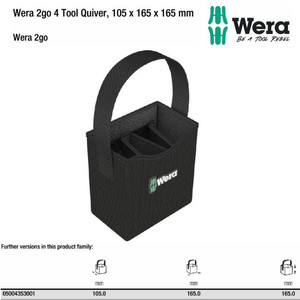 Tas Perkakas Wera 05004353001 2go 4 Tool Bag 165 x 105 mm (empty)