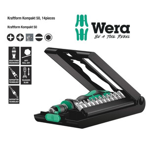 Obeng Set Wera 05056656001 Screwdriver Kraftform Kompakt 50 - 14 Pc