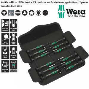 Obeng Mirco Set Wera 05073677001 Kraftform Micro 12 Electronics 1,12Pc