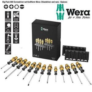 Obeng Ketok Set Wera 05133285001 Screwdriver Set Kraftform - 13 Pc