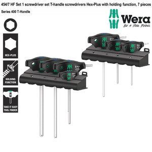 Kunci T Hex-Plus Set Wera 05023450001 HF T-Handle Screwdriver Set 7 Pc