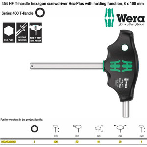 Kunci T Hex-Plus 8 x 100 mm Wera 05023351001 HF Hexagon Screwdriver