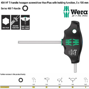 Kunci T Hex-Plus 5 x 100 mm Wera 05023342001 HF Hexagon Screwdriver