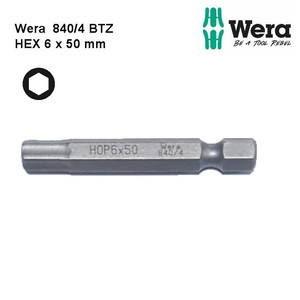 Mata Obeng Hex 6 x 50 mm Wera 05058086001 Bits for Hexagon screws